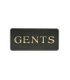"Gents" Gold on black