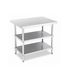 Stainless Steel Work Table Bench with Dual Under Shelf 1200x760x900mm
