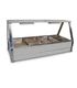 Roband E24 - Straight Glass Hot Food Display Bar - Double Row, 4 Pans Wide with Roller Doors