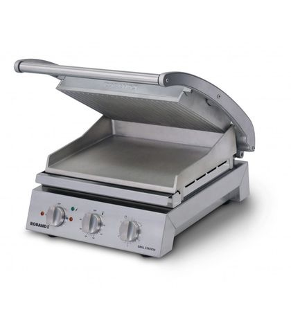 Roband GSA610R - 6 Slice Grill Station W/ Ribbed Top Plate
