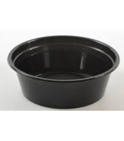 700ml Round Container Black (50/pack)