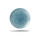 Round Coupe Plate 217mm CHURCHILL "Studio" Raku Topaz Blue