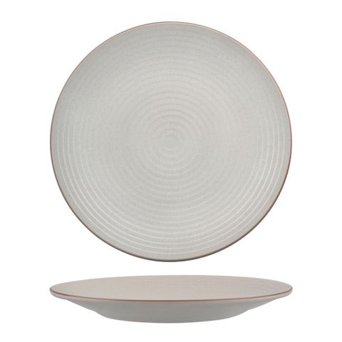 Round Plate - Ribbed 310mm ZUMA Mineral