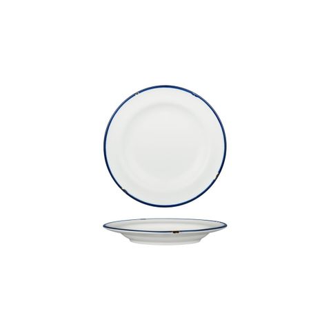 Round Plate - Wide Rim 170mm LUZERNE TinTin White/Navy