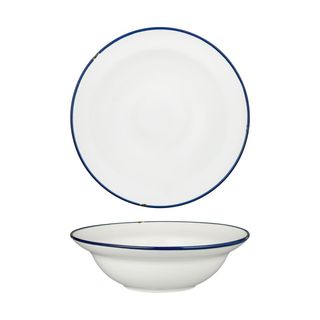 Round Deep Plate / Bowl 240mm LUZERNE TinTin White/Navy