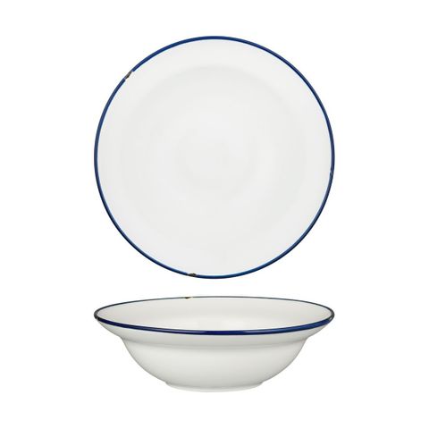 Round Deep Plate / Bowl 240mm LUZERNE TinTin White/Navy