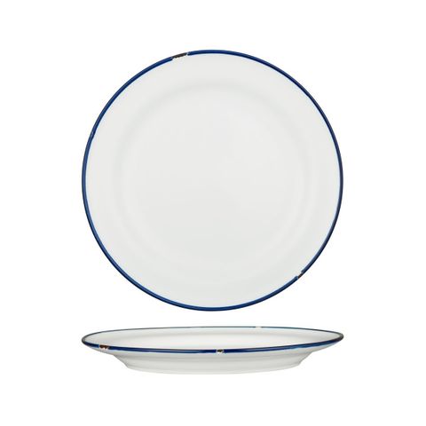 Round Plate - Wide Rim 270mm LUZERNE TinTin White/Navy