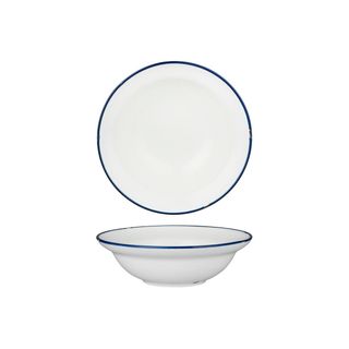 Round Deep Plate / Bowl 190mm LUZERNE TinTin White/Navy