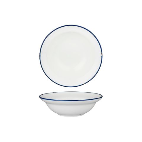 Round Deep Plate / Bowl 190mm LUZERNE TinTin White/Navy