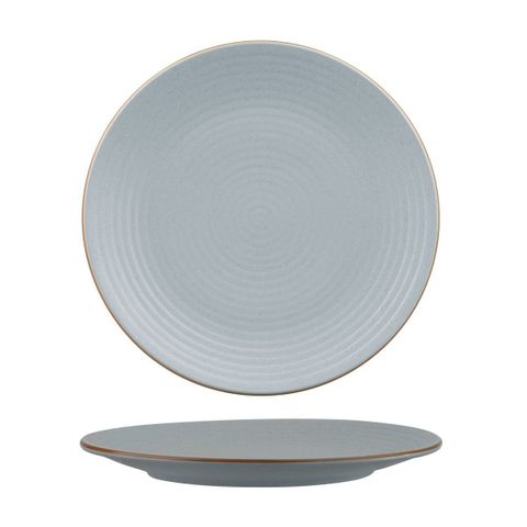 Round Plate - Ribbed 265mm ZUMA Bluestone