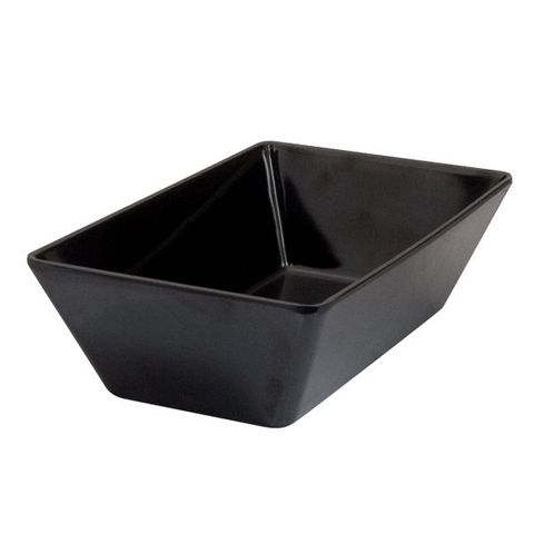 Ryner Melamine Rectangular Deep Dish Black 250 x 150 x 70mm