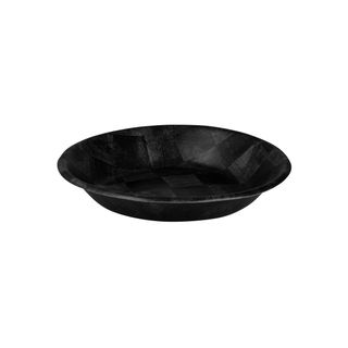 Round Serving Bowl 450mm Black Woven Wood