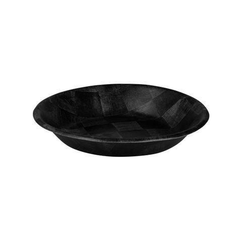 Round Serving Bowl 500mm Black Woven Wood