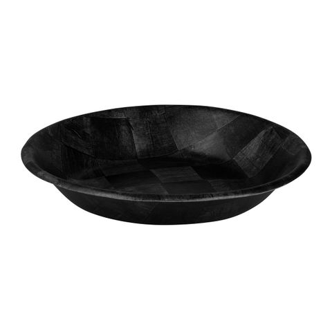 Round Serving Bowl 600mm Black Woven Wood