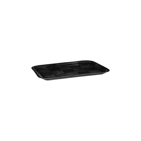 Rectangular Tray 200 x 300mm Black Woven Wood