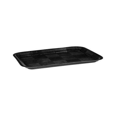 Rectangular Tray 300 x 400mm Black Woven Wood