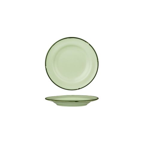 Round Plate 170mm LUZERNE TinTin Green w/ Green