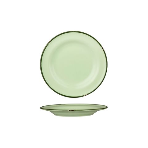 Round Plate 210mm LUZERNE TinTin Green w/ Green