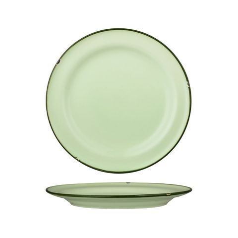 Round Plate 270mm LUZERNE TinTin Green w/ Green