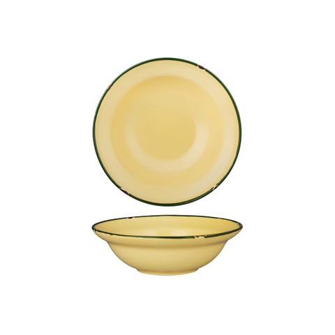 Round Bowl 190mm LUZERNE TinTin Sand w/ Green