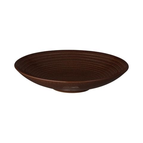 Studio Craft Medium Ridged Bowl 255mm DENBY Walnut