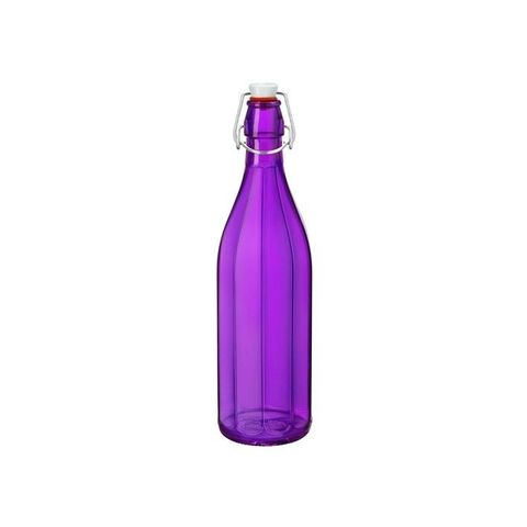 1.0lt Oxford Bottle With Top Bormioli Rocco - Purple