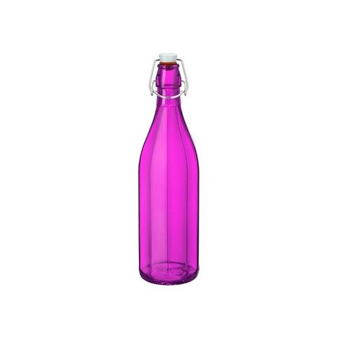 1.0lt Oxford Bottle With Top Bormioli Rocco - Fuchsia