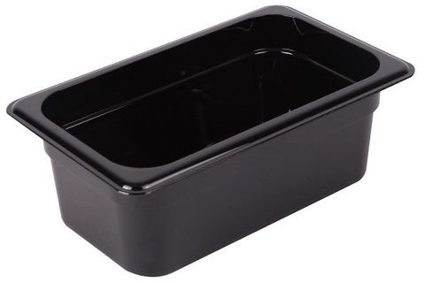 Polycarbonate Food Pan 1/4 100mm -Black