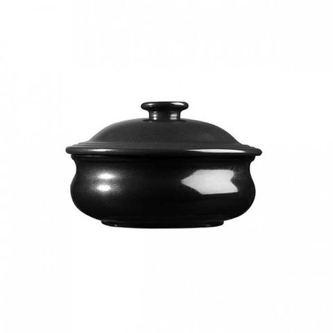 DIS Casserole w/Cover 140mm/430ml "RUSTICS BLACK" ART de CUISINE