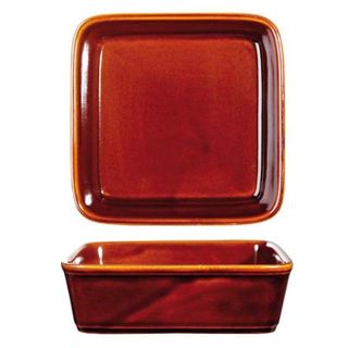 Square Tapas Dish 180mm/1100ml"RUSTICS BROWN" ART de CUISINE