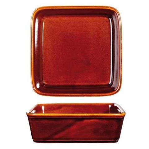 Square Tapas Dish 180mm/1100ml"RUSTICS BROWN" ART de CUISINE