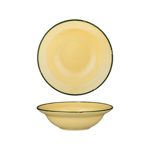 Deep Bowl Plate 220mm LUZERNE TinTin Sand w/ Green