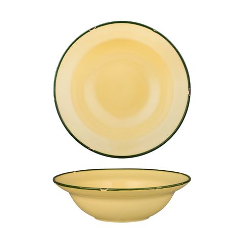 Deep Bowl Plate 240mm LUZERNE TinTin Sand w/ Green