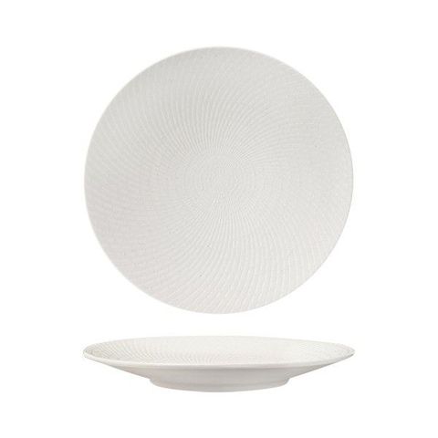 Round Coupe Plate 275mm LUZERNE ZEN White Swirl