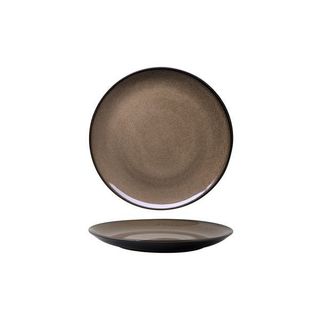 Round Plate Coupe 215mm LUZERNE RUSTIC Chestnut