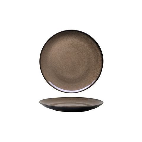 Round Plate Coupe 215mm LUZERNE RUSTIC Chestnut