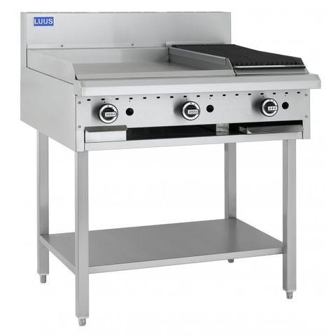 LUUS PROFESSIONAL 600mm Griddle 300mm Chargrill 69mj NAT/69mj LPG