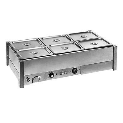 Roband BM23A- Hot Bain Marie - 2 Rows 6 x 1/2 size 100mm pans & lids