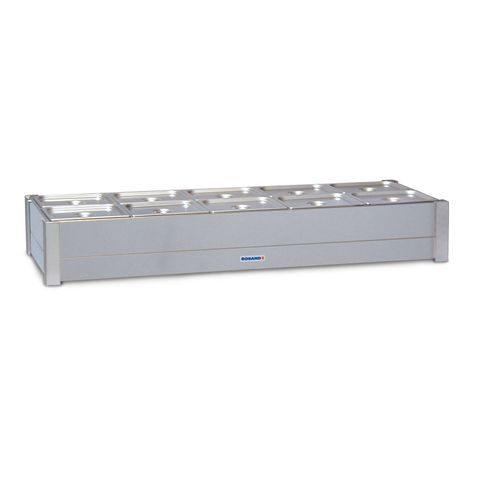 Roband BM25A- Hot Bain Marie - 2 Rows 10 x 1/2 size 100mm Pans & lids