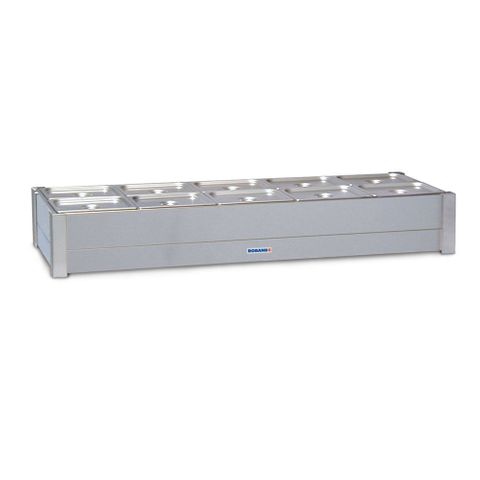 Roband BM26A - Hot Bain Marie - 2 Rows 12 x 1/2 size 100mm pans & lids