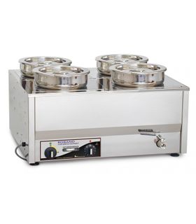 Roband BM4 - Counter Top Bain Maries + 2 X 200mm round (7.25L) pots & lids