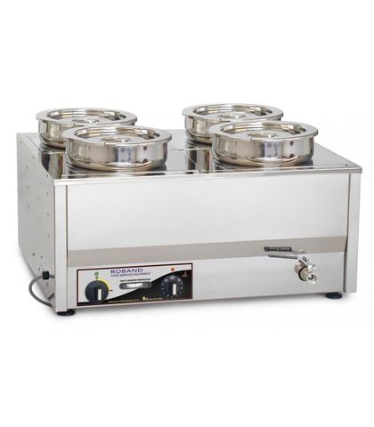 Roband BM4 - Counter Top Bain Maries + 2 X 200mm round (7.25L) pots & lids