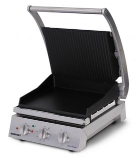 Roband GSA610RT - 6 Slice Grill Station W/ Ribbed Top Plate And Non-Stick Coating