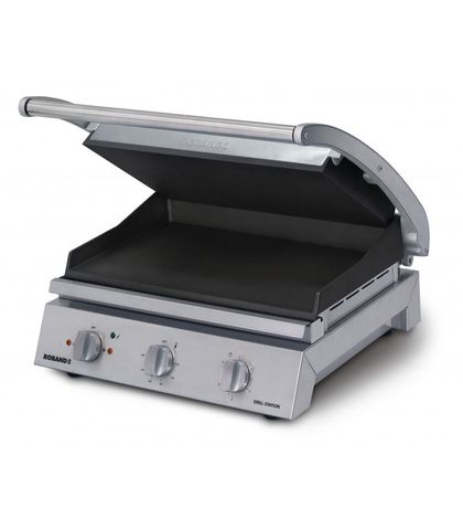 Roband GSA810ST - 8 Slice Grill Station W/ Smooth Top Plate And Non-Stick Coating