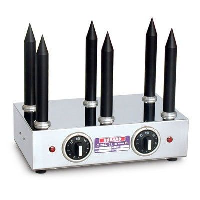 Roband M6T - Hot Dog & Bun Warmer - 6 Teflon® Coated Spikes - No Steam Tank