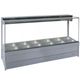 Roband S26 - Square Glass Hot Food Display Bar - Double Row, 6 Pans Wide