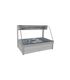 Roband CFX23RD - Curved Glass Refrigerated Food Display Bar (No Motor) - Double Row, 3 Pans Wide