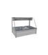 Roband CFX24RD - Curved Glass Refrigerated Food Display Bar (No Motor) - Double Row, 4 Pans Wide