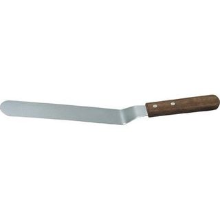 Cranked Spatula S/S 300x44mm 12" Wood HDL