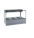 Roband SFX23RD - Square Glass Refrigerated Food Display Bar (No Motor) - Double Row, 3 Pans Wide